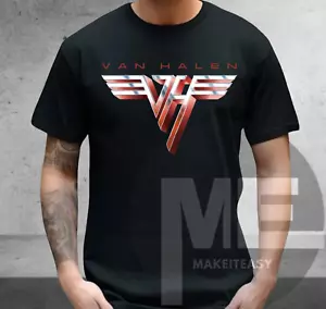 Van Halen Unisex T-Shirt Classic Logo Tee Black Navy White Fan Gift - Picture 1 of 9