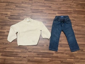 Lot of 2 pcs Girls Kids Size 18-24M: Old Navy Jeans and Zara Sweater - Picture 1 of 5