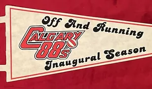 Very Rare 1988 Calgary 88's Inaugural Season WBL Basketball League 24" Pennant - Picture 1 of 4