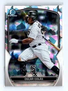 2023 Bowman Oscar Colás #BCP-13 Chrome Prospects Atomic Refractor White Sox - Picture 1 of 2
