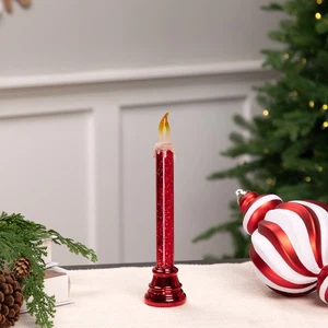 Lámpara Vela Navidad Northlight 9.25" Rojo LED B/O Brillante Sin Llama - Imagen 1 de 7