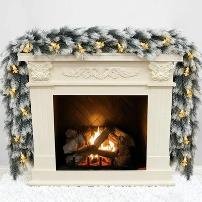 Guirnalda de Cedro Artificial de 9 Pies Guirnalda de Navidad Encriptada con Luz LED para Ch... Foto 1 de 4