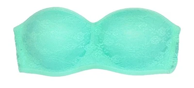 Sujetador bandeau de encaje rosa Victoria's Secret bralette sin tirantes verde menta para mujer S Foto 1 de 4
