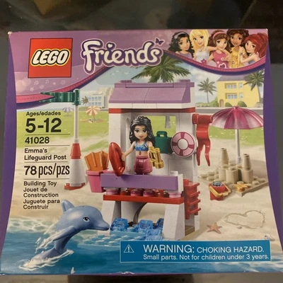 LEGO Friends: Emma's Lifeguard Post (41028) con minifiguras, folleto y caja Foto 1 de 4