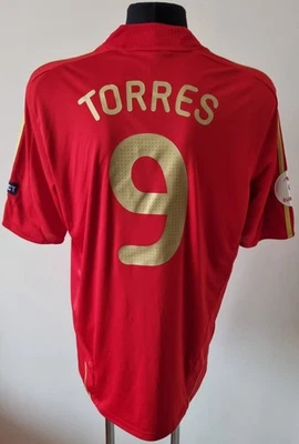Spain 2008 - 2009 Home football Adidas shirt #9 TORRES size Extra Large - Image 1 of 4