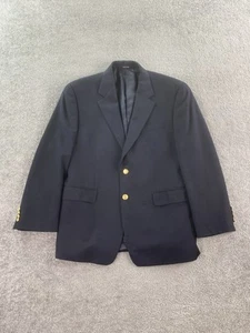 Vintage Chaps Blazer 42 S Navy Wool Gold Buttons Logo University Premium Sport * - Picture 1 of 16