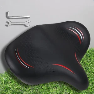 Breiter Big Bum Komfortsitz Sportlich Soft Fahrrad Bike Cruiser Sattel 300x356mm - Bild 1 von 3