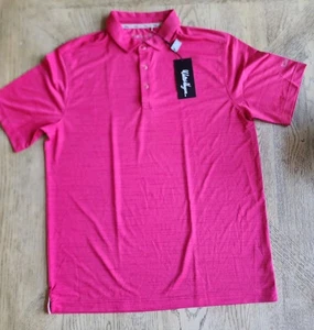Walter Hagen Polo Golf Shirt Size Large NWT Mens New Pink Performance 11  - Picture 1 of 10
