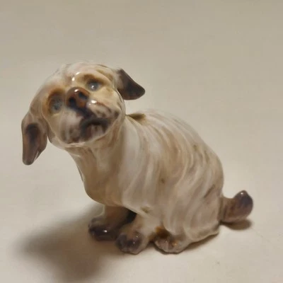 Estatuilla de porcelana BRUSELAS GRIFFON Dahl Jensen Dinamarca perro terrier #1120 Foto 1 de 4