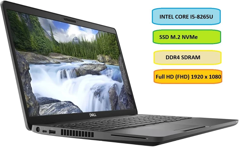 Dell Latitude 5500 15" Intel Core I5-8gen, 8 GB RAM - 256 GB SSD  Windows 11 PRO - Immagine 1 di 4