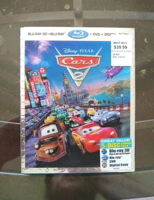 Cars 2 (Blu-ray 3D/2D/DVD/Digital Copy) w/ Lenticular Slipcover - Disney / Pixar - Image 1 of 4