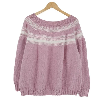 Vintage Nordic Sweater Norway Fair Isle Wool Women Rx3 Size 2XL - Image 1 of 4