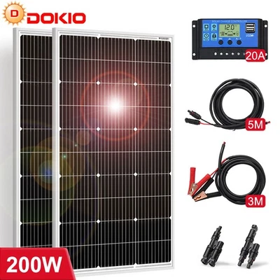 100W 200W Solarmodul Starr Mono für Dach Camping Boot  Autarke Stromversorgung - Bild 1 von 4