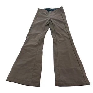 THE NORTH FACE WOMENS SKI SNOW PANTS BROWN FLARES XS FLEECED LINED NYLON POCKETS - Picture 1 of 10