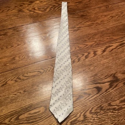 Corbata EMILIO PONTI Hecha a Mano 100% Seda Para Hombre Tonos de Gris-Patrón Plateado Foto 1 de 2