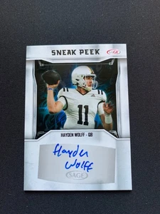 2024 Sage Sneak Peek Auto Hayden Wolff Auto #SPA-HW - Picture 1 of 1