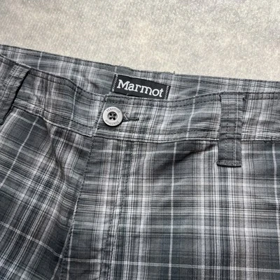 Pantalones Cortos Marmot Para Hombre Talla 36 Gris A Cuadros 10.5" Entrepierna Senderismo Aire Libre Campamento Golf Foto 1 de 4