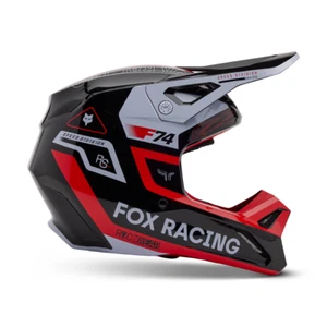 New Fox Racing Youth V1 Race Spec Helmet, Flo Red, Youth Large, 33047-110-YL - Picture 1 of 6