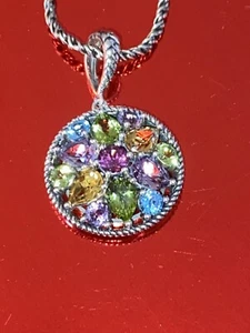 NEW! EFFY MULTISTONE & STERLING SILVER NECKLACE - Bild 1 von 3