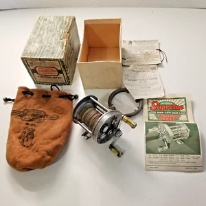 Pflueger Supreme n. 1573 mulinello con custodia Box Instructions e altro molto bello - Foto 1 di 16