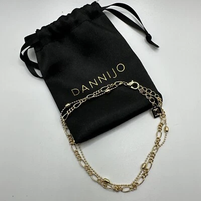 Tobillera DANNIJO Doble Chapada en Oro Fabfitfun Nueva en Paquete Foto 1 de 4