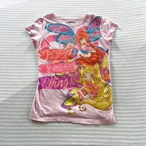 Rare Y2K 2012 Winx Club Sparkly Graphic Top ( 7/8 Youth ) - Picture 1 of 4