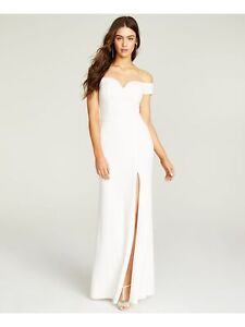 Robe formelle pleine longueur B DARLIN femme robe blanche à manches courtes 3\4