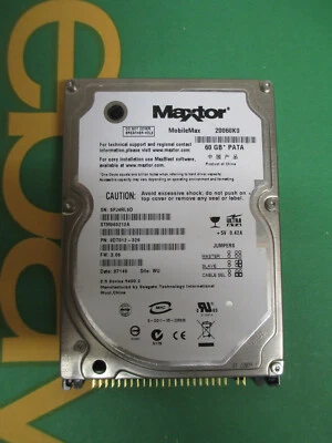 Maxtor 60GB IDE PATA 2.5 Laptop Hard Disk Drive HDD STM960212A (I16) - Image 1 of 3