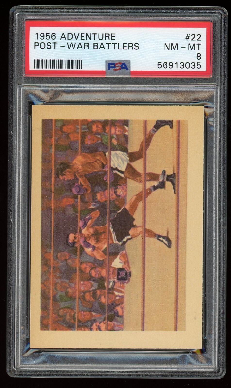 1956 ADVENTURE #22 POST-WAR BATTLERS SUGAR RAY ROBINSON BOBO OLSON PSA 8 NM-MT