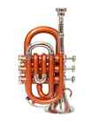 Weekend Sale New Brass Copper Nickle Bb  Pocket Trumpet + Hard Case Mouthpiec