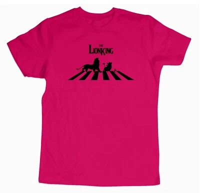 Ребенок ясельного возраста Kid молодежи футболка смешной печать подарок Лев король ходьбы по дороге - Изображение 1 из 4