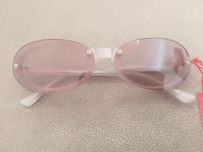 CHARLES JOURDAN Vintage OVAL Sunglasses Model CJ 8010 Clear  Pink 50-21 - Image 1 of 4