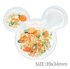 5 pc. PVC shaker hair bow center Mouse ears rhinestones clay filled carrots 