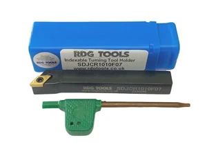 INDEXABLE LATHE TURNING TOOL DCMT TIP RIGHT HAND 6MM 8MM 10MM 12MM 16MM RDGTOOLS - Picture 1 of 6