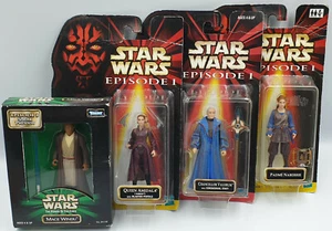 STAR WARS: MACE WINDU, CHANCELLOR VALORUM, QUEEN AMIDALA, PADME NABERRIE FIGURES - Picture 1 of 6
