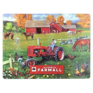 IH McCormick Farmall C Tractor Glass Cutting Board, 15.5in x 11.75in 42012 - Picture 1 of 3