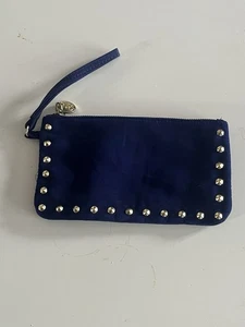 Dorothy Perkins Wristlet Clutch Bag Navy With Studs - Picture 1 of 8