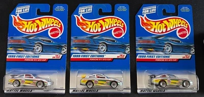 风火轮 1999 年第一版 26 版 #10 保时捷 911 GT3 杯套装 3 件 — 第 1/2 张图片