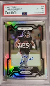 2023 TYLER ALLGEIER RC AUTO PANINI PRIZM PSA 10! ATLANTA FALCONS POP 2! - Picture 1 of 4
