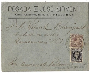 Spain: 1938; Cover internal mail, with letter use of the war tax charge EBES-013 - Picture 1 of 2