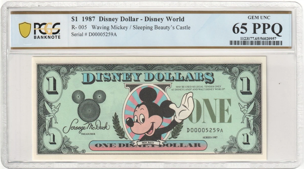 ☆希少初版連番　折なし美品☆DisneyDollars ディズニーダラー　87 Disney Dollars 1987 for sale | eBay