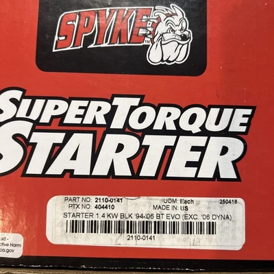 SPYKE 2110-0141 404410 Supertorque Starter Supertorque - Starter - Negro Foto 1 de 3