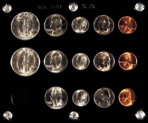 1947 P,D&S U.S. COINS GEM UNCIRCULATED SILVER MINT SET! Cover