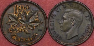 Brilliant Uncirculated 1940 Canada 1 Cent Maybe Toned - Bild 1 von 1