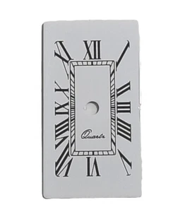 Quadrante bianco lacca cifre romane tipo Cartier Tank american 24x13 - Ronda 751 - Imagen 1 de 1