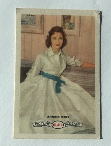 1958 Atlantic JENNIFER JONES Film Stars Card #26 Picture Pageant Australian Oil