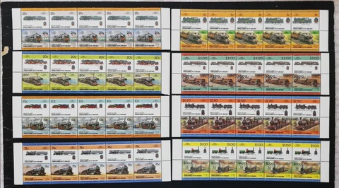 UNION IS.GRENADINES OF St.Vincent-1983-Locomotives, trains-5x16 St. MNH,SV  28B Cover