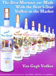 VINCENT VAN GOGH VODKA AD #1 RARE OUT OF PRINT  - Picture 1 of 2