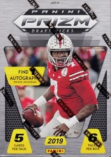 2019 Panini Prizm Draft Picks Football sealed blaster box 6 packs 5 cards 1 auto