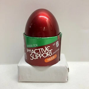 VTG L'eggs Active Support Red Egg Sheer Toe Pantyhose Size B Nude NEW Unopened! - Picture 1 of 5